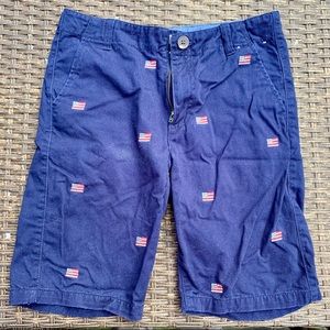 Gymbore boys prep fit flag shorts size 12